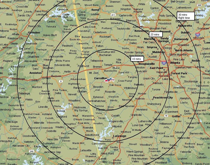 >Air Evac Lifeteam 112 Areas Served